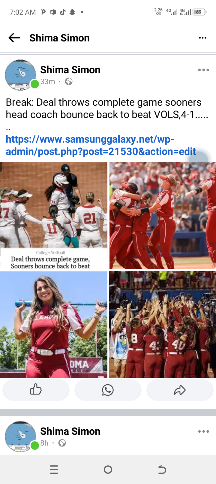 Break: Deal throws complete game sooners head coach bounce back to beat VOLS,4-1