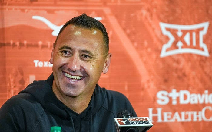 CONGRATULATIONS:  Steve Sarkisian ,  Texas longhorns Head Coach, Awarded the Prestigious National Football Foundation Gold Medal for..see more…